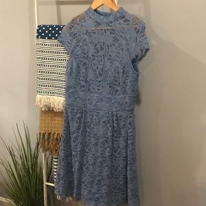 Formal lace blue dress (Size 10)